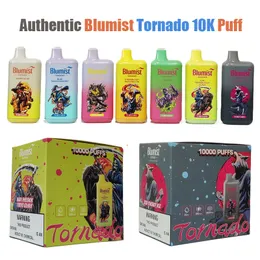 Blumist Tornado 10000 Puffs使い捨ての電子タバコプレフィル20ml Vaper dechables 650mah Dosusebles Vapes Puffs 10k電子タバコボックス