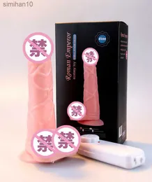 Dildos/Dongs Realistischer Penis mit Saugnapf Frauen Sexspielzeug Simulation Vibrationsdildo für Erwachsene Großer weicher weiblicher Vibratordildo aus Silikon L230518
