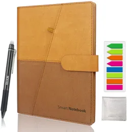 Anteckningar Drop Smart Erasable Notebook Leather Paper återanvändbar trådbunden anteckningsbok Cloud Storage Flash -lagring fodrad med Pen 230525