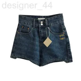 Kobiety Designer Designer Women Talia Design Design Haftowe spodnie Vintage Blue Jean Summer Casual Ihy6