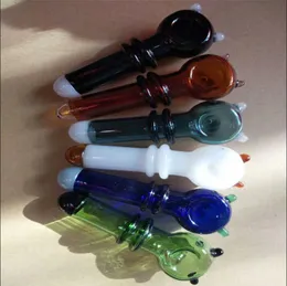 Tubi di fumo Narghilè Bong Glass Rig Oil Water Bong Tubo di vetro colorato a tre ruote