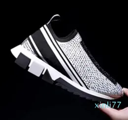 Buty designerskie Sorrento Sneakers Men Fabron Stretch Jersey Slip-On Sneaker Lady Dwukolorowy guma mikro podeszwa