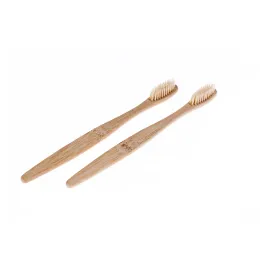 Ny stil bambu tandborste 10 pack med lådesresor engångshotellanvändning biologiskt nedbrytbar miljövänlig all-match