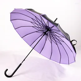 Umbrellas 16 Bone Strong Windproof Vintage Pagoda Umbrella Bridal Wedding Party Sun Rain UV Protective Women's Parapluie