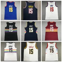 15 Jokic Jersey City Basketball Jersys Edition 75 주년 민소매 최고 셔츠 남자 착용
