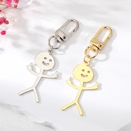 Hip Hop Funny Doodle Middle Finglechain Keyring Mulheres Casal Presente Simples Gesto de gesto de mão AirPods Box Chave Acessórios