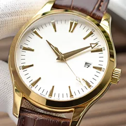 Designer Watchsmens Watch Одно календарь мужские часы настоящие кожи из нержавеющей стали. Автоматическая механическая