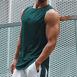 Mens Tank Tops Gym Top Men Mesh Quick Dry Bodybuilding Sleeveless Shirt Fitness Singlets Basketball Sportswear Muscle Vest Summer Clothing 230524