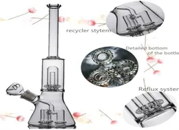 135 Inches Clear Color Glass Water Pipes Globe Recycler Stystem with Glass Bowl Dab Rig Glass Pipe Smoke Accessory7917082