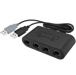 GC GameCube用の4つのポートWii U PC USBスイッチゲームコントローラーアダプターコンバータースーパースマッシュブラザーズ