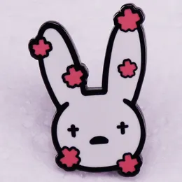 bad bunny pink brooch Cute Anime Movies Games Hard Enamel Pins Collect Metal Cartoon Brooch Backpack Hat Bag Collar Lapel Badges