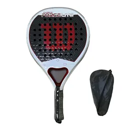 Tennisracketar 3K Padel Tennis Racket Professional Soft Face Carbon Fiber Soft EVA Face Paddel Tennis Sport Racquet Equipment med Cover 230524
