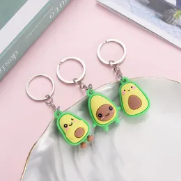 Cartoon Fruit Keychain Abacate Pineapple Watermelon Key Pingente Children Backpack Back Key Chain Chain Doll Acessórios