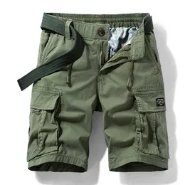 Summer Tactical Leisure Army Green Multi Pocket Plus Size Lose Military Goods Shorts Men's P230524