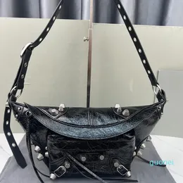 Tasarımcı - Crossbody Bag Bel Çantaları Moda Omuz Çantaları Siyah Alışveriş Tote Çanta Orijinal Deri Seyahat Çantası Büyük Kapasite Dış Fermuar Donanım Walle