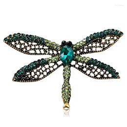 Brooches Vintage Design Shining 3 Colors Crystal Rhinestone Dragonfly For Women Dress Scarf Brooch Pins Jewelry Accessories Gift