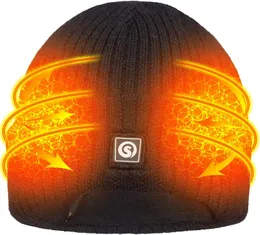 Bisiklet Kapakları Maskeler Kurtarıcı Isı Isıtmalı Şapka Pil Beanie Elektrikli Şarj Edilebilir Sıcak Kış Polar Kapağı Balaclava 230524
