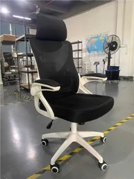 Poptop High Back Ergonomic Mesh Office Chair com 90 flip-up braço, preto branco