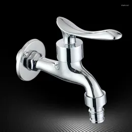 Kitchen Faucets G1/2 Creative Handle Wall Mounted Installation Quick Opening Faucet Brass Single Cold Washing Machine Outdoor Tap