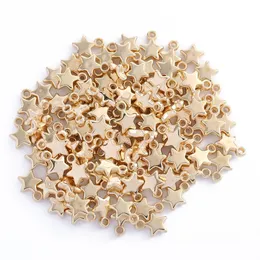 100pcs 9 mm gwiazda koralika urok złota srebrna plastikowa plastikowa wisiorek do majsterkowania biżuterii produkująca bransoletka