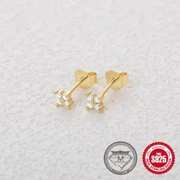 Brincos de garanhão boako 925 prata esterlina para mulheres em forma de flor shinny moissanite diamante brinco clássico d jóias finas coloridas