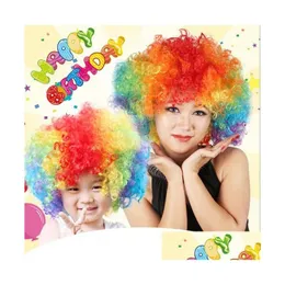 Фестиваль аксессуаров для волос клоун парик костюм цирк Curly Party Favors Afro парики в Хэллоуин Фансан
