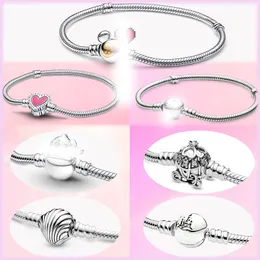 New 925 Sterling Silver Pandora Bracelet 100 Anniversary Graffiti Bracelet Silver Is Suitable for Primitive Ladies Charming Jewelry Fashion Accessories