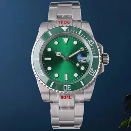 Zegarek zegarków męskich Watche Men Ceramic Rame Automatyczny ruch mechaniczny z pudełkiem Wodoodporne zegarki 40 mm Pasek ze stali nierdzewnej Orologio di Lusso Montre