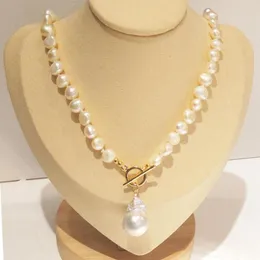 Naszyjniki wisiorek lii ji modne damskie peklomowe perełek naszyjnik barokowy koreański collana perle 2023 Biżuteria