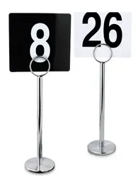 Numero di tavolo Clip per carte Tag Supporto per numero di tavolo Supporto per tavolo Supporto per carte Posto per carte Decorazione per feste in acciaio inossidabile