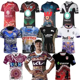 2023 Rugby-Trikot 23 24 Rabbitohs Sharks Dolphins Wests Tigers Indigenous Cowboy NSW Blues QLD Maroons Melbourne Storm Alle Nrl Training JERSEY Mans T-Shirts