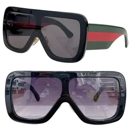 Överdimensionerade mask solglasögon kvinnlig designer våg solglasögon gg1011s acetat fiber ram kvinnors avslappnade strandsemester glasögon