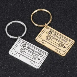 맞춤형 Spotify Code Keychain Pendant 남자 여자 여자 여자 여자 선물 매트 스테인리스 스틸 키 체인 Spotify 노래 음악 코드