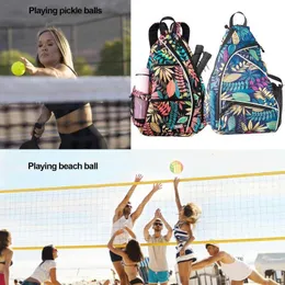 Outdoor Bags Pickleball Bag For Women Adjustable Sling Table Tennis Racket Backpack With Water Bottle Holder Presents 230524