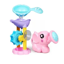 Summer Kids Bath Toys Fun Cute Elephant Bathing Watering Toys Can Home Parent-Child Swimming Badrum Leksaker Interactive Wate S7W1 H230R