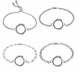 1pc Stainless Steel twist Floating Locket Glass Memory Locket 20mm 25mm 30mm For Bracelet Jewelry Making