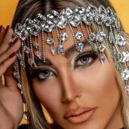 إكسسوارات أزياء أخرى Stonefans Square Fringe Hair Chair Associory Jewelry Headpiece عالية الجودة 1920s Flapper Cap Band Band Wedding Tiara Moro J230525