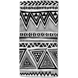 Black and white tribal towels clearance