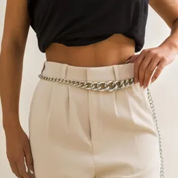 Belts Punk Geometric Chain For Women Metal Aluminium Waist (with Dresses) 2023 Fashion Y2k Luxury Designer Jeans 013