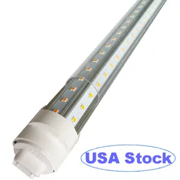 8 피트 LED 전구, 8ft ledshop light r17d v 모양, 8 피트 LED 전구 6000K 72W 9000LM, T8/T10/T12 LED 튜브 라이트 교체, 듀얼 엔드 전원 밸러스트 우회 USALIGHT