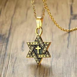 Pendant Necklaces Men Star Of David Necklace Stainless Steel Six Pointed Megan Cross Party Gift