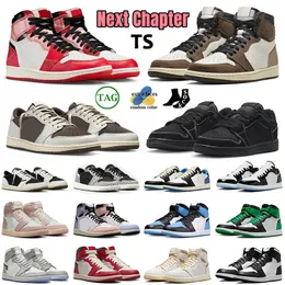 OG 1 High Travis Reverse Mocha Basketball Shoes Black Phantom Next Chapter 1s Jumpman Sail Lost And Found Olive Scoot Mens Women Trainers Sneakers Big Size 13
