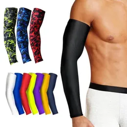 Kol bacak ısıtıcılar nefes alabilen hızlı kuru UV koruma çalışma kolları basketbol dirsek ped fitness armguards spor bisiklet 230524