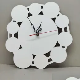 Other Clocks Accessories Process Clock Diy P O Design 12 Inch Thermal Sublimation Wood Transfer Printing Mdf Wall Only Face Drop D Dhxsl