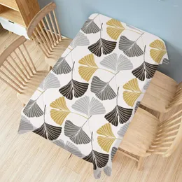 Mantel impermeable con estampado De plantas De Ginkgo para decoración del hogar, cubierta De comedor Rectangular, antimanchas, Nappe De