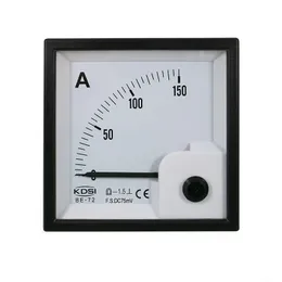 Square AC ammeter, voltmeter moving iron ammeter BE72 DC50MV 150A DC ammeter LOGO can be customized OEM
