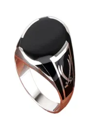 Bocai 100 Solid Real S925 Pure Silver Men Ring Black Высококачественный хрустальный клей Пара моды подарок 2204139645943