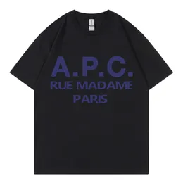 APC 프랑스 패션 브랜드 남성 티셔츠 프린트 레터 디자이너 T 여성 고급 T 셔츠 스트리트웨어 커플 티 여성 대형 셔츠 APC TSHIRTS 7996