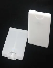 Garraqueiro de perfume de forma de card de cartão de 20 ml de plástico de 20 ml de plástico vazio de recipiente cosmético Recarregável garrafas de álcool atomizador1958063