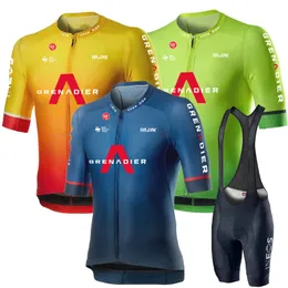 Велосипедные наборы Джерси на 2023 г. Инаэзированные наборы мужчин летние одежды дорожные велосипедные рубашки костюмы для велосипеда шорты Mtb ropa ciclismo maillot 230524